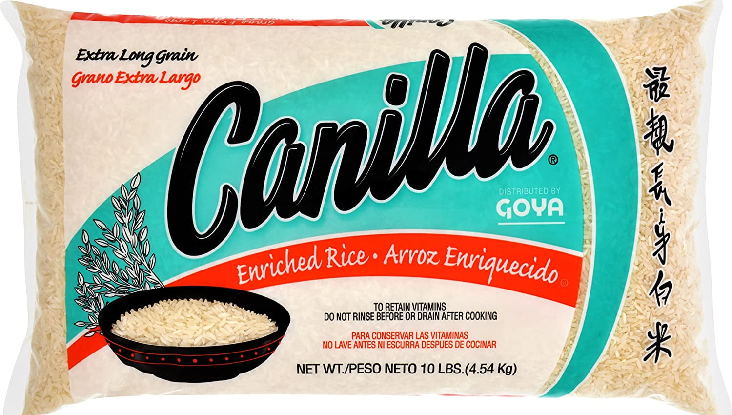 Goya Canilla Extra Long Grain White Rice, 10 Pound