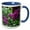 Blue/White, variant on 3drose, Blooming Lilacs in Michigan, 11oz Two-tone Yellow Mug
