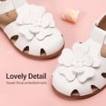 thumbnail image 3 of DREAM PAIRS Girls Closed Toe Flower Dress Sandals Summer Shoes for Toddler and Little Kids, 3 of 6