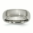 thumbnail image 1 of Titanium Ridged Edge 7mm Brushed and Polished Band Size 11.5, 1 of 3