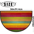 thumbnail image 5 of Welcome Half Round Door Mat Rainbow Wood Doormat Washable Home Kitchen Art Restaurant Office Floor Mats Non Slip and Durable Doormats Decor 18x30 Inch, 5 of 6