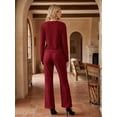 thumbnail image 3 of Conjunto 2 Piezas Blusa de Manga Larga y Pantalón Recto, Elegancia Casual y Comodidad Total Look Chic para Mujer, 3 of 5