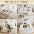 thumbnail image 6 of LLappuil 108" Sectional Sofa, Modular Sectional Couch with Left Chaise, Deep Seat Corduroy Cloud Sofa for Living Room White, 6 of 8