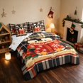 thumbnail image 2 of Manfei Penguin Twin Bedding 7pcs Snow Bedding Comforter Set, Red Green, Xmas Reversible, 2 of 6
