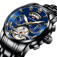 thumbnail image 2 of Reloj cronógrafo para hombre, reloj de pulsera analógico resistente al agua con esfera grande y fecha luminosa, reloj clásico y elegante para hombre, 2 of 6