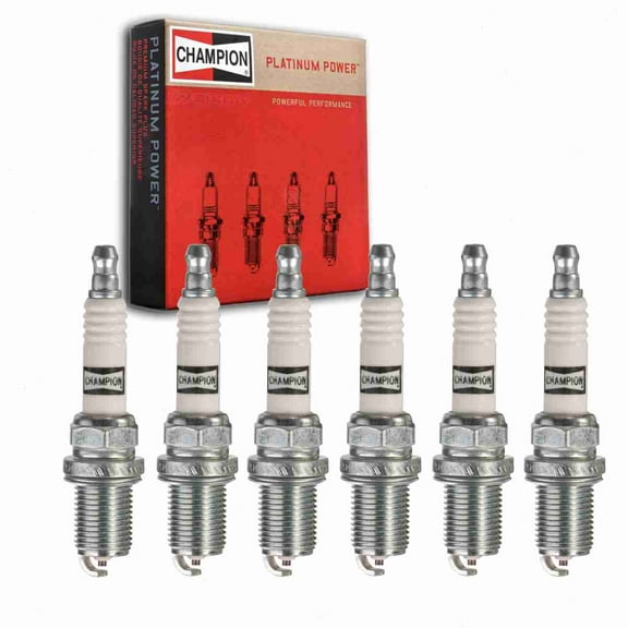 6 pc Champion Platinum Spark Plugs compatible with Kia Sedona 3.5L 3.8L V6 2002-2010
