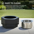 thumbnail image 6 of Sunjoy 28 In Smokeless Fire Pit with Removable Ash Pan, Outdoor Portable Wood Burning Fireplace with PVC Cover and Fire Poker ,Ideal for Camping, Bonfire, and Backyard, Black, 6 of 10