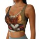 thumbnail image 2 of Fotbe Haystack Meditating Cat Sujetador Deportivo Largo sin Aros para Mujer con Almohadillas y Soporte Medio, Transpirable y Absorbente, Camiseta Tipo Chaleco o Tank Top-X-Large, 2 of 8