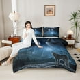 thumbnail image 4 of Castle Fairy Wolves Wildlife Twin Comforter Sets Female Men,Moutain Animal Bedding Set, 4 of 8