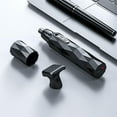 thumbnail image 3 of Pelo de la nariz del oído para hombres, mujeres, pelo facial eléctrico recargable por USB con acero inoxidable Cabeza dual negra Yuyangstore Trimmer del pelo de la nariz, 3 of 4