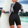 thumbnail image 4 of Spring Savings GaThRRgYP One Piece Bathing Suit Clearance,Swimsuit Women Long Sleeve Diving Suit Siamese Summer Beach Surfing Swimwear, 4 of 7