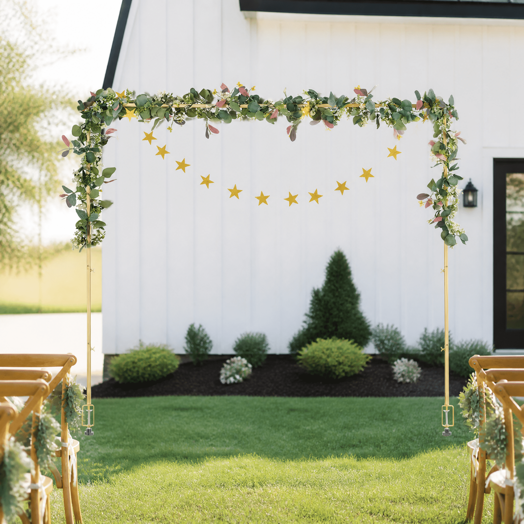 Over the Table Balloon Arch Stand with Clamp, 10-20 lbs Capacity, Adjustable 20-70" Length, 3 Heights, Storage Bag for Wedding Party Decor