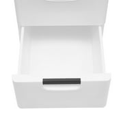 Plastic Drawers Storage Cabinet Dresser Bedside Table Stackable Vertical Clothes Organizer for Hallway Entryway Home Bedrooom Furniture White
