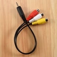 thumbnail image 5 of 2.5mm Mini AV Male to 3RCA Female M/F Audio Video Cable Stereo Jack Adapter Cord, 5 of 5