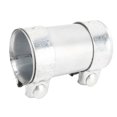 thumbnail image 1 of 2.5in exhaust pipe connector heavy duty metal alloy double clamp, 1 of 5