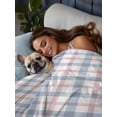 thumbnail image 3 of Abstract Plaid, King Size Flat Sheet, Wrinkleproof & Fadeproof Cooling Flat Bed Sheet Only, Minimalistic Multi Colors Country Rustic Plaid Breathable Soft Bedding Top Sheets 105 x 98 Inches, 3 of 8
