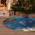thumbnail image 6 of Lsque Underwater Fish Turtle Print Christmas Tree Skirt, Tree Skirt with Ties or Velcro, Perfect for Holiday Decorations, Halloween, and New Year-48", 6 of 7