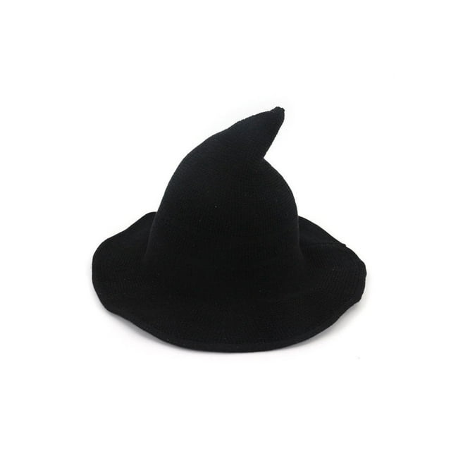 Faithtur Adult/Kids Hat Creative Spire Design Witch Hat Exquisite Solid Color Funny Halloween Cosplay Hat