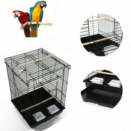 SalonMore 23" Large Tall Bird Parrot Cage Canary Parakeet Finch Bird Cage Bird Supplie Black