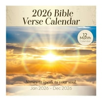 2026 Christian Wall Calendar - Bible Verse Calendar with Inspirational Scripture Quotes, Religious Calendar for Men & Women, Jesus Faith Home & Office Decor 12x12, Wall Calendar