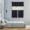 thumbnail image 5 of Halloween Kitchen Curtains Sets for Windows 36 Inch Length, Purple Skull Monochrome Watercolor Rod Pocket Window Treatments Tier Curtains and Valances Set for Bedroom/Bathroom, 5 of 8