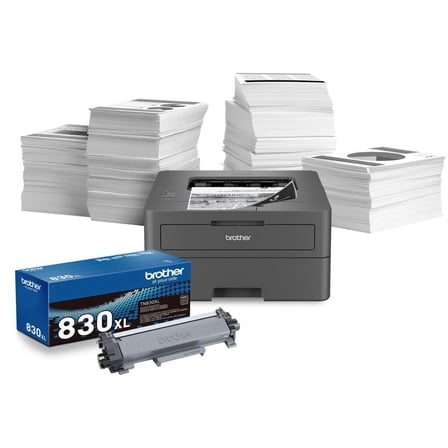 Brother HL-L2400D Monochrome Laser Printer - High-Speed, Reliable, Automatic Duplex Printing - Gray