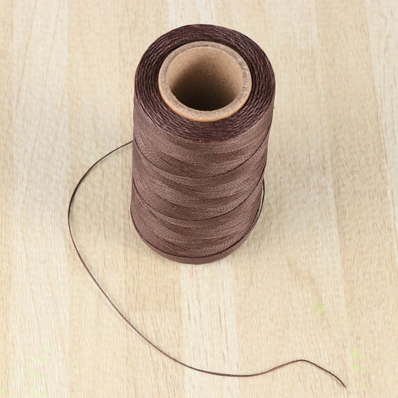 GOOHOCHY 150D 0.8mm Leather Sewing Wax Thread Hand Stitching Cord Craft DIY Leather Tools Sewing Craft Leather Special Flat Waxed line(260m/Light Coffee)