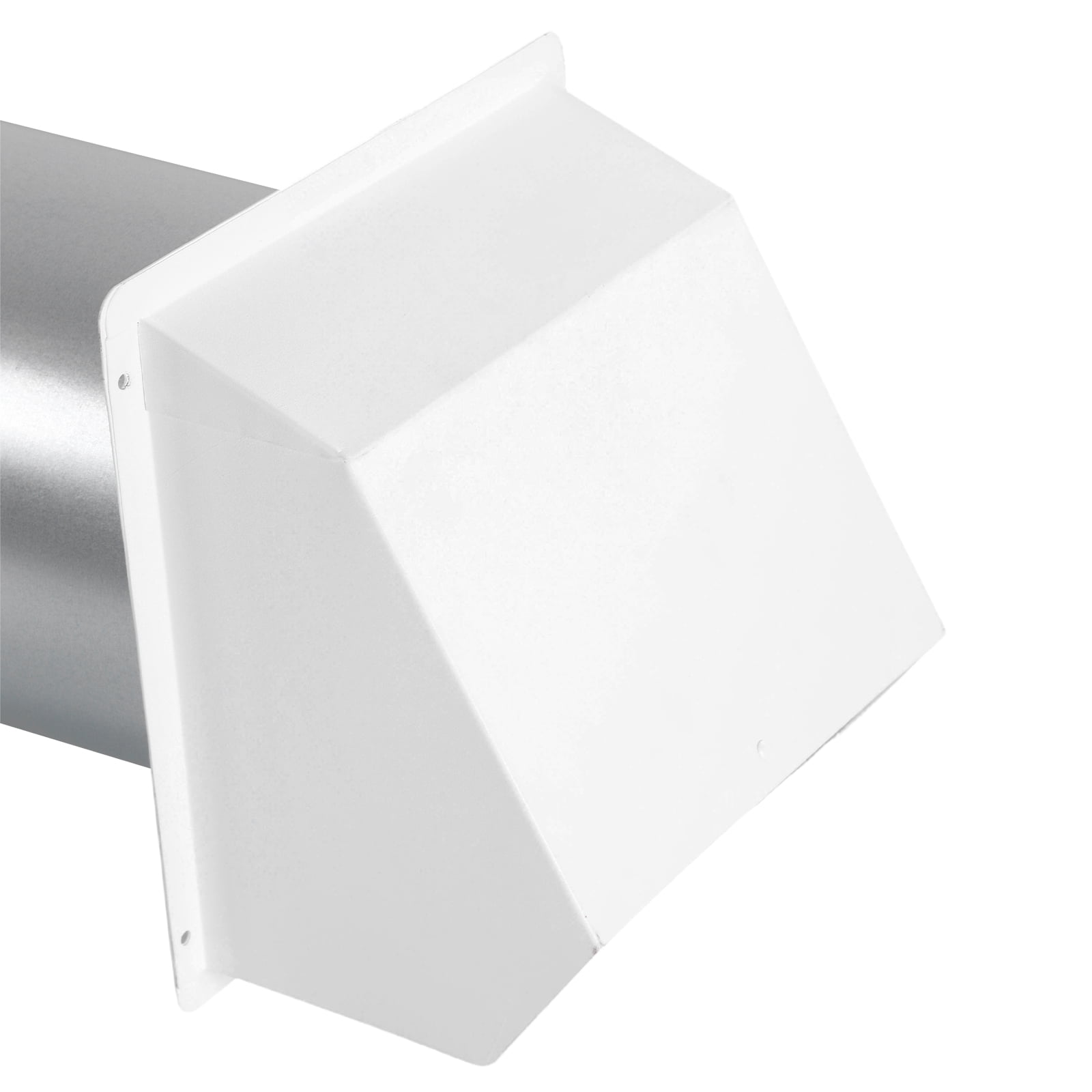 golytefs 8 Inch Dryer Vent Cover Outside with Screen And Damper Wall Vent Cover Cap Exterior Air Exhaust for Residential Housing Kitchen Hvac Duct (White)