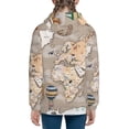 thumbnail image 6 of Rocae World Map With Animals for Zip Up Hoodies for Teen Sweatshirt with Hood-Small, 6 of 6
