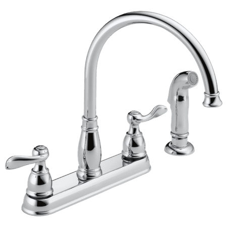 Delta Windemere Two Handle Kitchen Faucet in Chrome