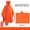 Orange, variant on Adults Rain Ponchos Hooded Waterproof Raincoat Hiking Loose Emergency Rain Jacket for Women Reusable