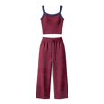 thumbnail image 5 of SJLDQY Pajamas for Women Set Striped Print Camisole Tops and Pants Pjs 2 Piece Set Soft Breathable Loungewear, 5 of 6