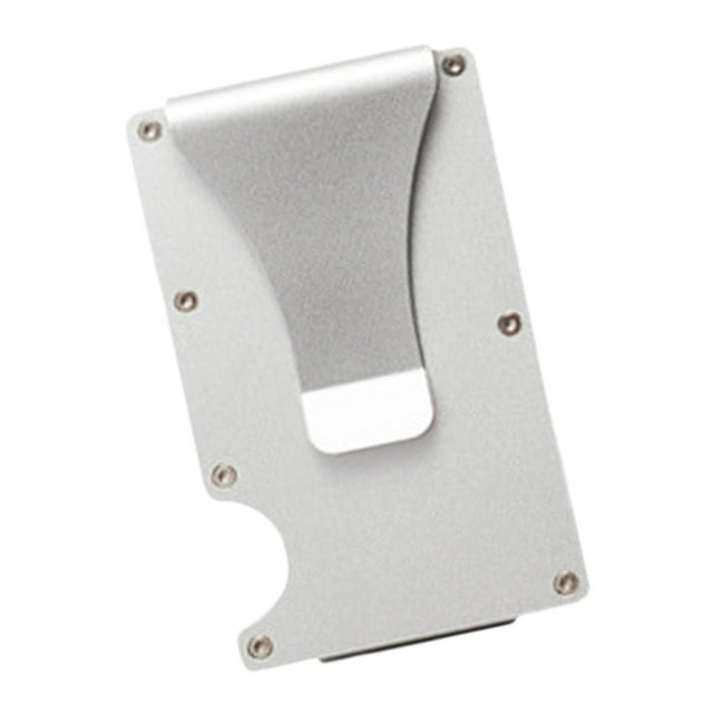 Tarjetero minimalista Yinane para hombre plata capacidad 15 tarjetas