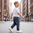 thumbnail image 5 of Versatile Boys Denim Pants with Relaxed Fit For Everyday Wear Washed Blue Casual Jeans Kids Easy Care Stitching Comfortable WaistBlue4-5 Years, 5 of 6