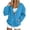 Blue, variant on Women's Oversized Cardigan Sweatshirt Long Sleeve Button-Front Casual Open Front Jacket Fall Warm Fleece Coats with Pockets