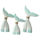 thumbnail image 5 of 3 piezas de estatua de cola de ballena de madera, figura decorativa, regalo coleccionable, animal Azul Blanco, 5 of 9