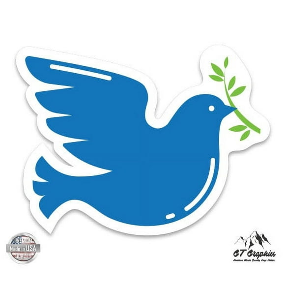 Peace Dove - 3" Vinyl Sticker - For Car Laptop I-Pad Phone Helmet Hard Hat - Waterproof Decal