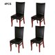 thumbnail image 5 of Advancent Funda elástica para silla de 4 piezas, fácil de instalar, fabricada con cuero PU, protección para sillas de comedor Decoración del hogar, 5 of 6
