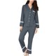 thumbnail image 2 of Puntoco Conjunto de pijama cómodo para mujer, ropa de dormir para mujer, de algodón tejido, con encaje suelto y retazos, estilo europeo y americano, conjunto de traje de casa, pantalones de manga, 2 of 5