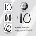 thumbnail image 4 of Crystal Hoop Earrings for Women Sparkling Crystal Oval Hoop Earrings Jewelry Gifts, 4 of 5