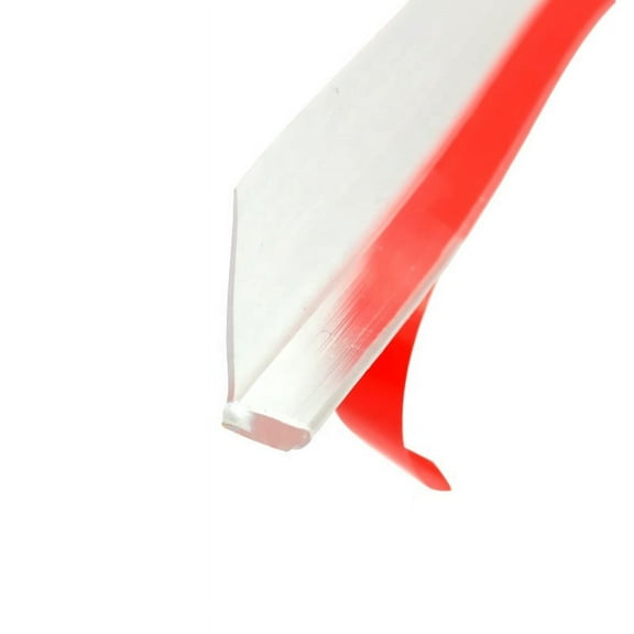 Gordon Glass Clear Vinyl L-shape Seal with Pre-applied Tape for Frameless Shower Doors - 73" long