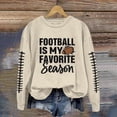 thumbnail image 2 of WEAIXIMIUNG Chandail en Molleton pour Femmes Zip Up Manches Longues Col Rond Chandails en Molleton Décontractés Imprimé Graphique de Football Pull Léger Blouse Top, 2 of 4