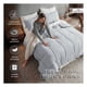 thumbnail image 3 of Set Edredón Queen Size + Funda De Almohada + Sábanas 7 Pzas Real Textil Gris - Blanco, 3 of 8