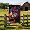 thumbnail image 2 of Yhmxh 4th of July Garden Flag 12x18 Inch Patriotic Double Sided Burlap Flag Outside, Memorial Day Welcome Flag American Stars and Stripes 250th Anniversary Flag Yard Outdoor Decoration, 2 of 7
