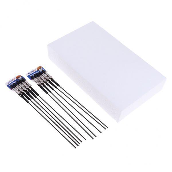 2x 10pcs Abrazadera de Pinza de Hierro Y de Espuma Herramienta de Artesanía de Bricolaje CUTICAT Pinza de cocodrilo Hobby Craft