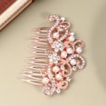 thumbnail image 3 of SHISUYAN Bridal Headdress 1Pack Rose Gold Golden Pearl Rhinestone For Formal Occasions, 3 of 8