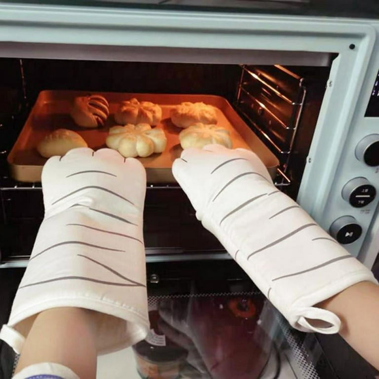 Silicone Oven Mitts Heat Resistant, Oven Mitts and Pot Holders Sets,  Kitchen Mittens 5 Piece Set, Oven Gloves for Cooking,Baking,BBQ, Pink Oven  Mitts