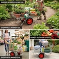 thumbnail image 5 of Heavy Duty Garden Cart with Wheels, 330 lbs Steel Utility Wagon for Yard, Lawn, Patio Gardening and Plant Transport, 5 of 9