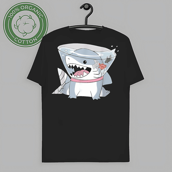 VINTAGE Vintage Jeff The Land Shark Unisex Black T-Shirt-TH60663