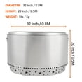 thumbnail image 2 of 20.5 Inch Smokeless Fire Pit for Outdoor Wood Burning, Portable Stainless Steel Camping Stove with Stand and Handle, Unique Removable Ash Pan Design, H: 11.5 in, 18.7 lbs - Ideal for Camping, 2 of 9